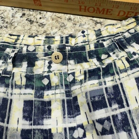 Vintage Reebok Shorts Womens 12 Golf Pleated Front 80s 90s Geo 30" Waist Y2K - Picture 2 of 11